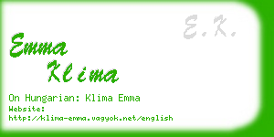 emma klima business card